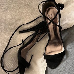 Madden Girl Velour Lace Up Heels
